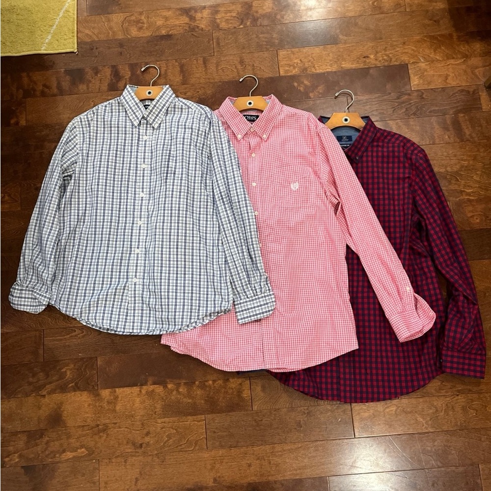 Bundle of 3: Collard Dress Shirts (L)